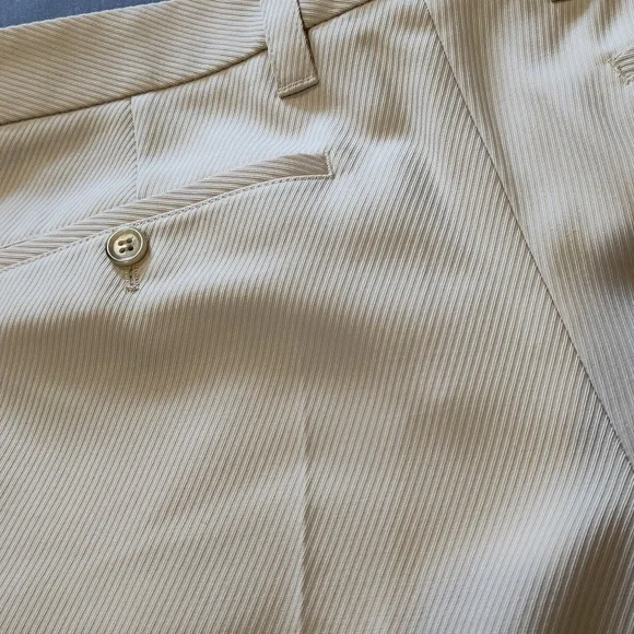 HUGO Cream Chevron Dress Pant 34R - Picture 6 of 7